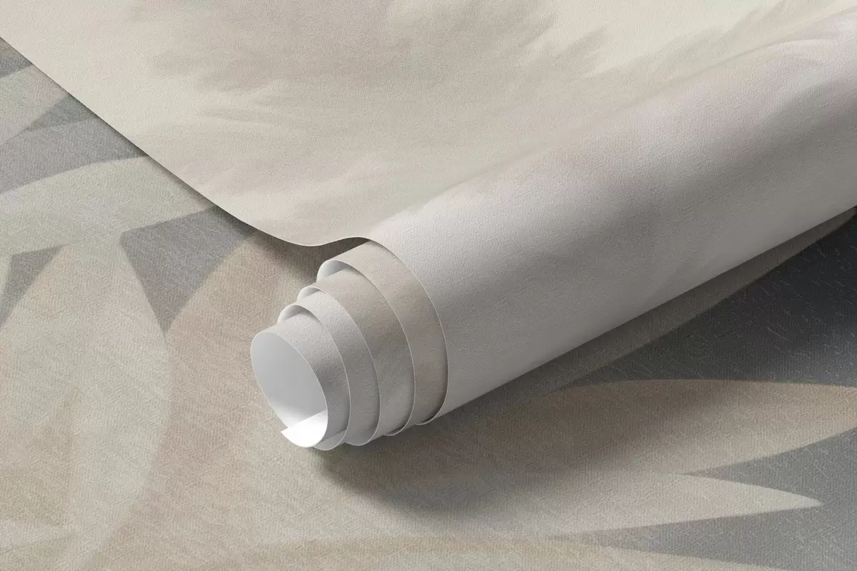 fototapet Peisaj cu iarbă sălbatică înaltă și pădure de pini, în stil minimalist cu texturi w10082