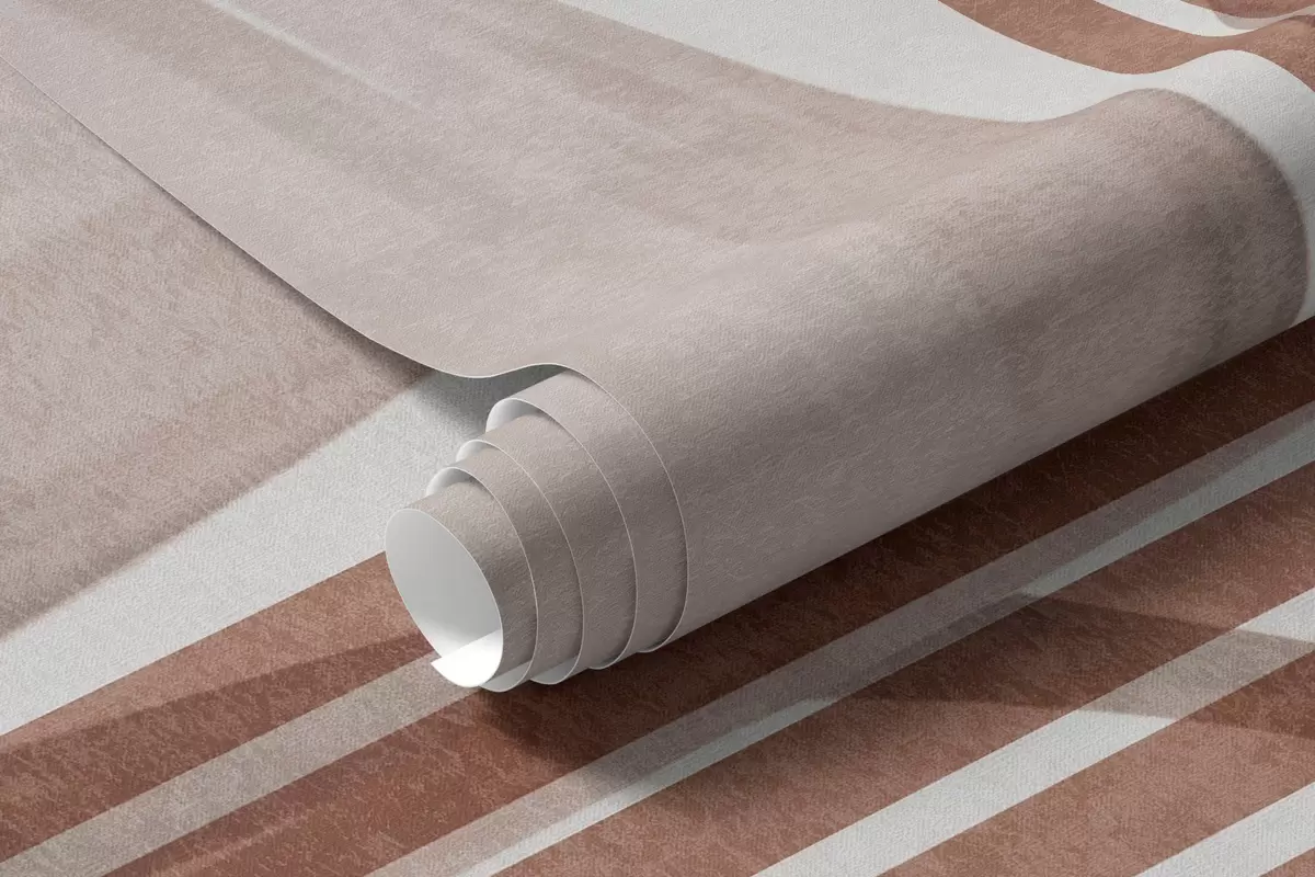 fototapet Compoziție abstractă cu frunze de palmier, arcade geometrice și dungi verticale w10110v1