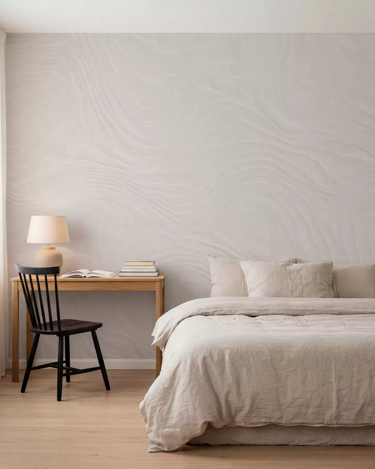 fototapet Textură abstractă, ușoară, cu linii ondulate și un efect natural de tencuială w10092