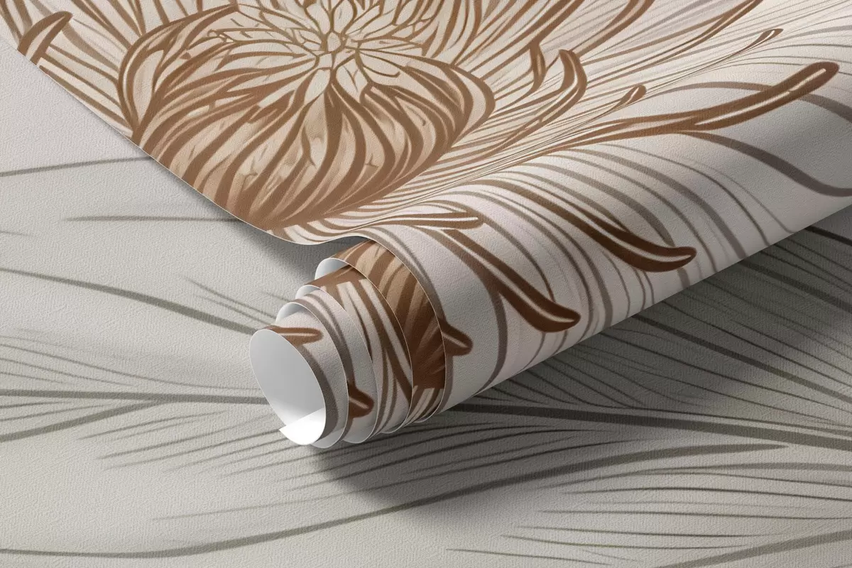 fototapet Flori botanice albe, elegante, cu ramuri delicate w10099