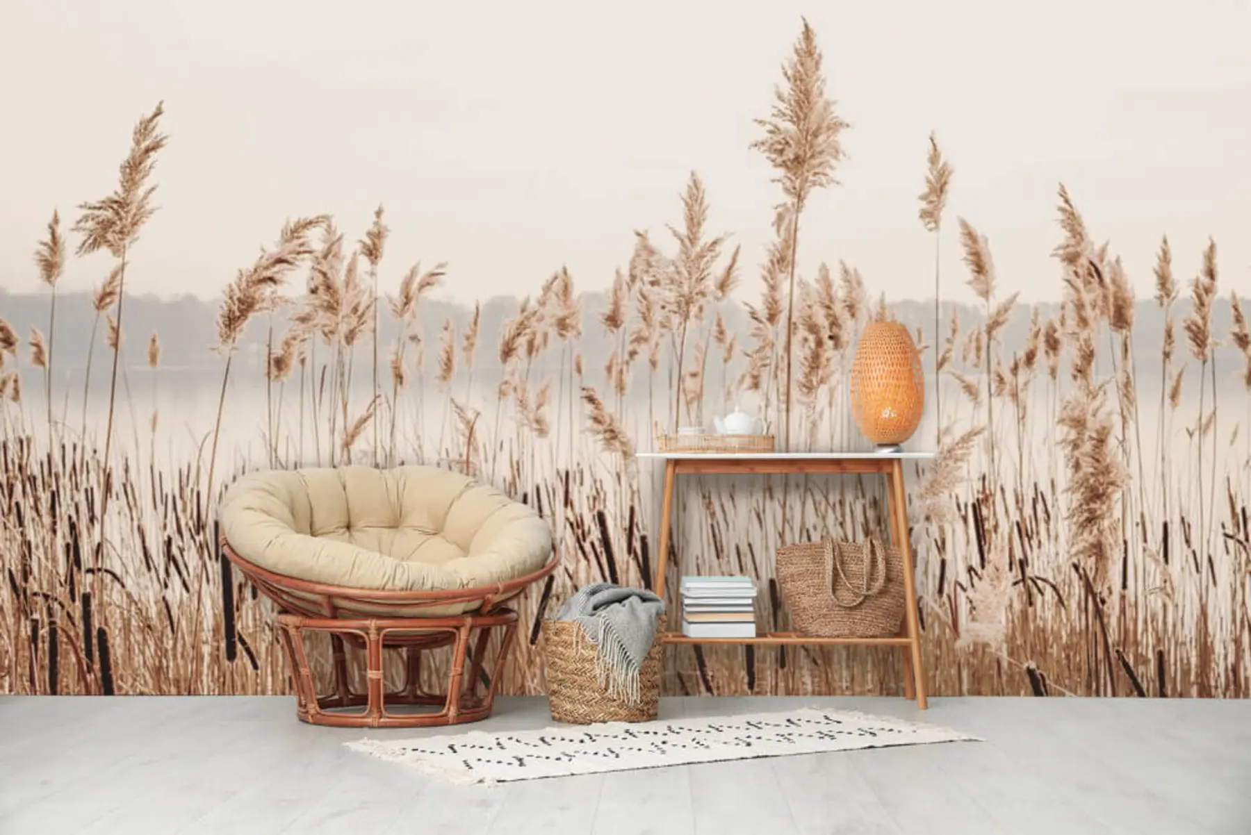 fototapet Stufăriș și cattail u44598