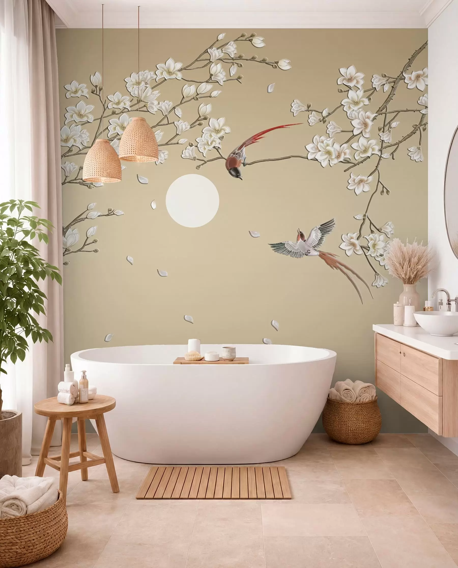 fototapet Păsări, stil chinezesc u72938