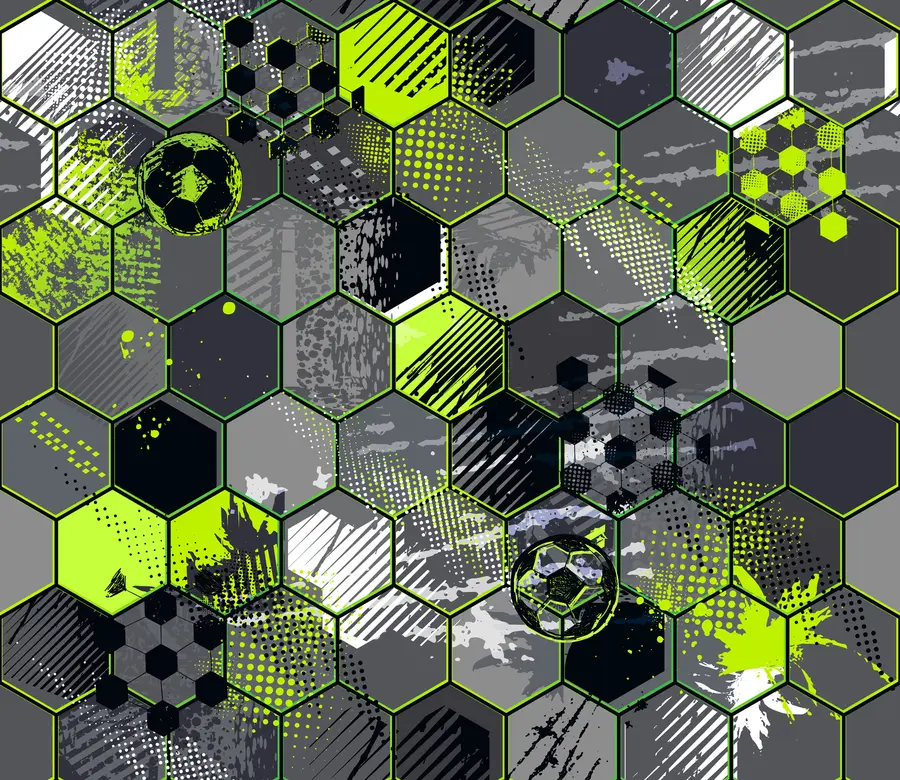 fototapet Abstracție de fotbal, faguri de miere verde deschis u72779