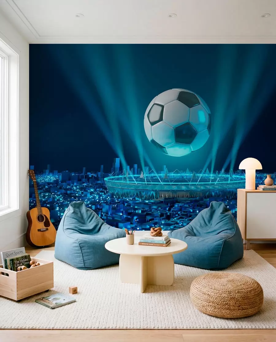 fototapet Stadion sub lumini albastre u72793