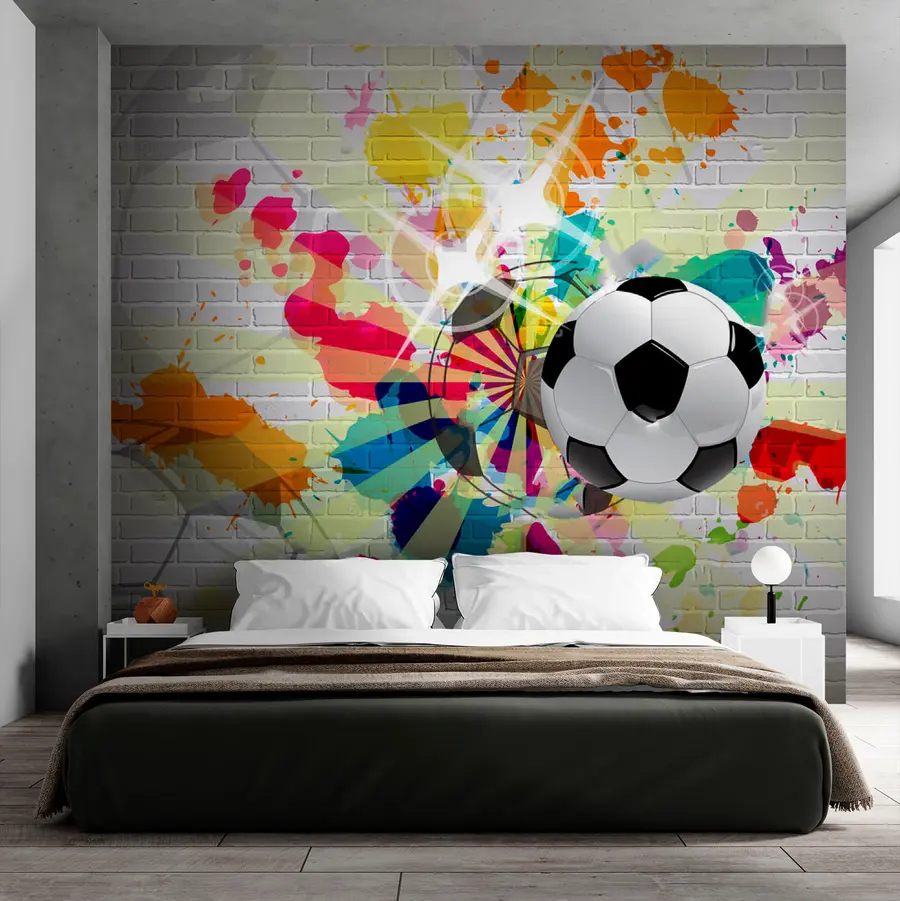 fototapet Fotbalul este un sport colorat u72798