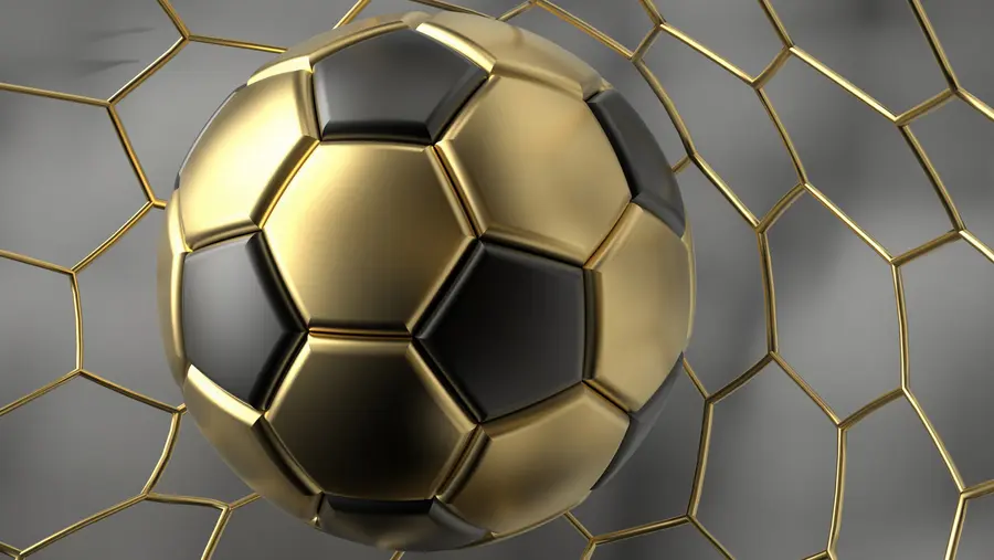 fototapet O minge de fotbal în poartă u73011