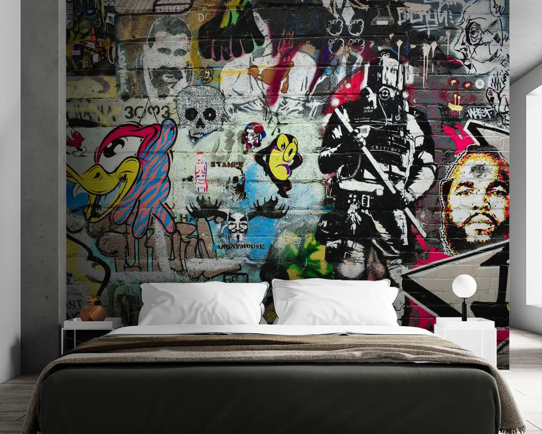 fototapet Graffiti, artă și fonturi u12434