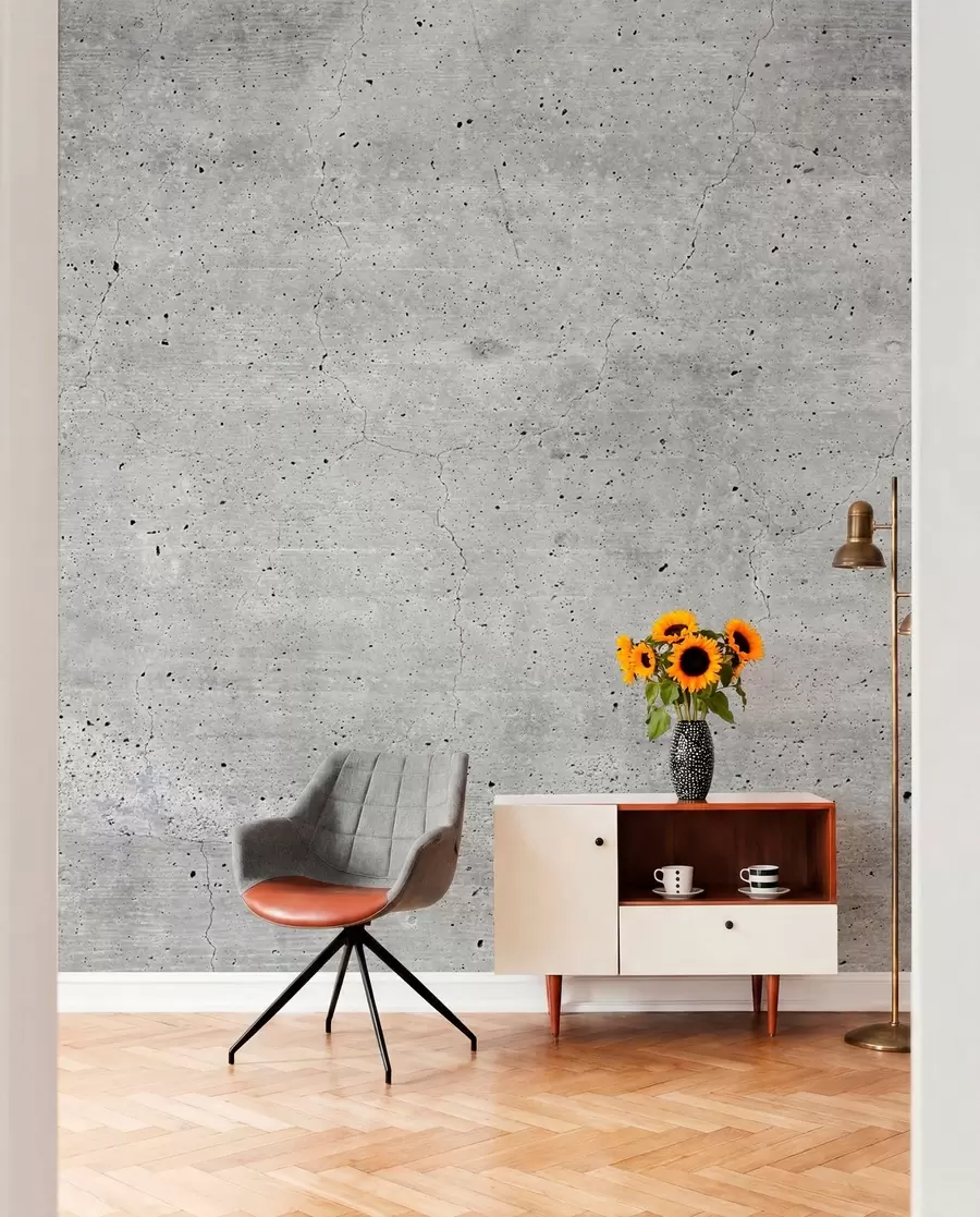 fototapet Gri, model e beton u13522
