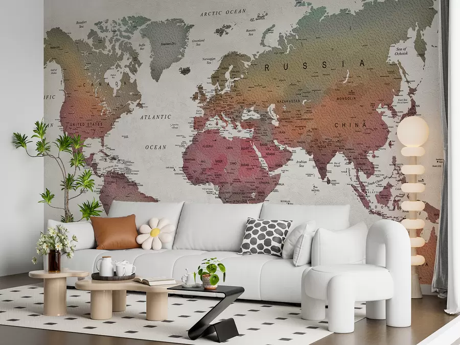 fototapet Brown, world e ecoregion u64316