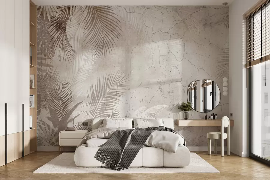 fototapet Glamorous 3D frunze în stil grunge u73583