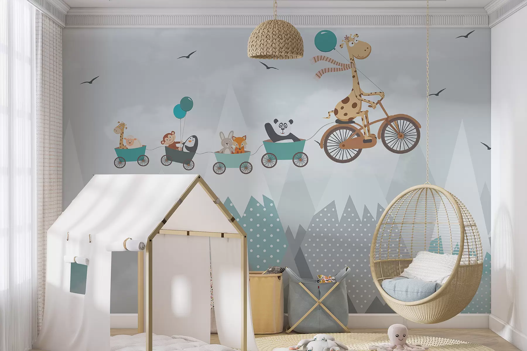 fototapet Zbor deasupra munților u93575