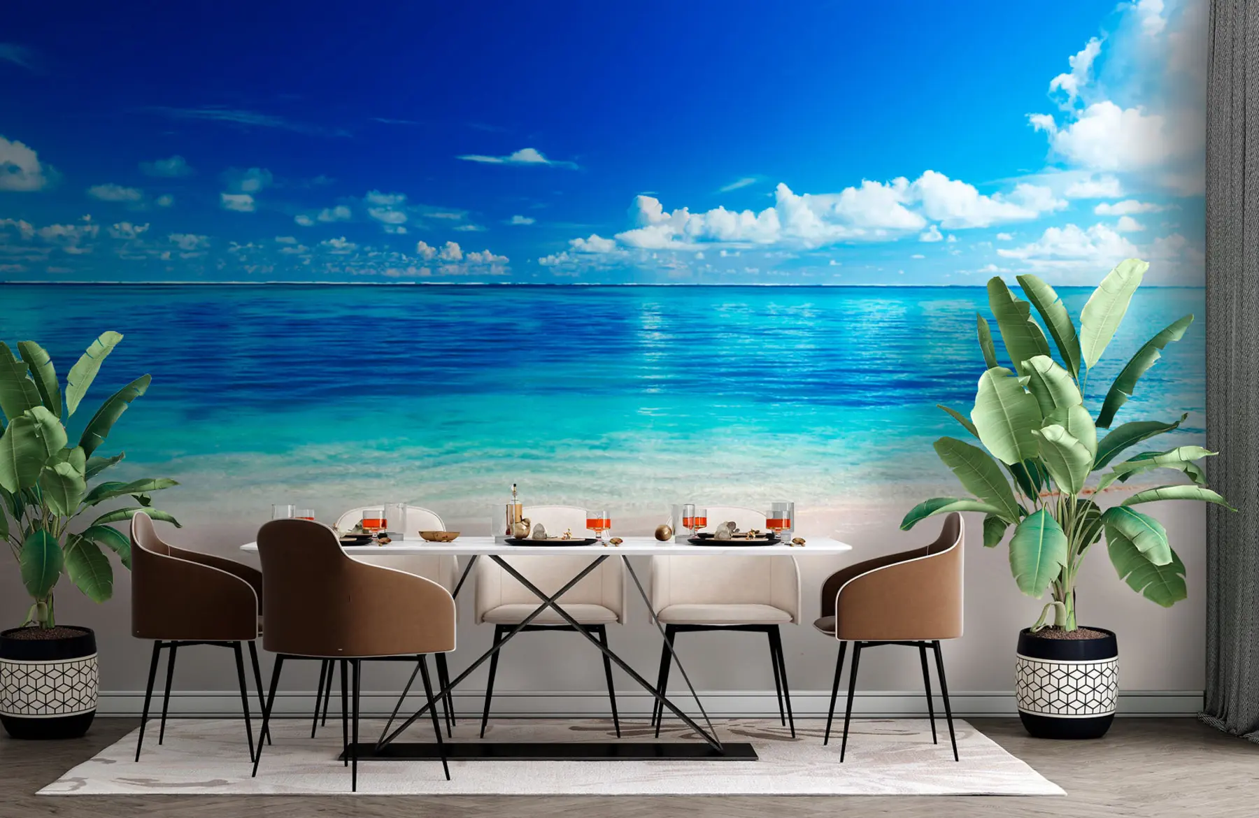 fototapet Plajă de nisip și mare u74335