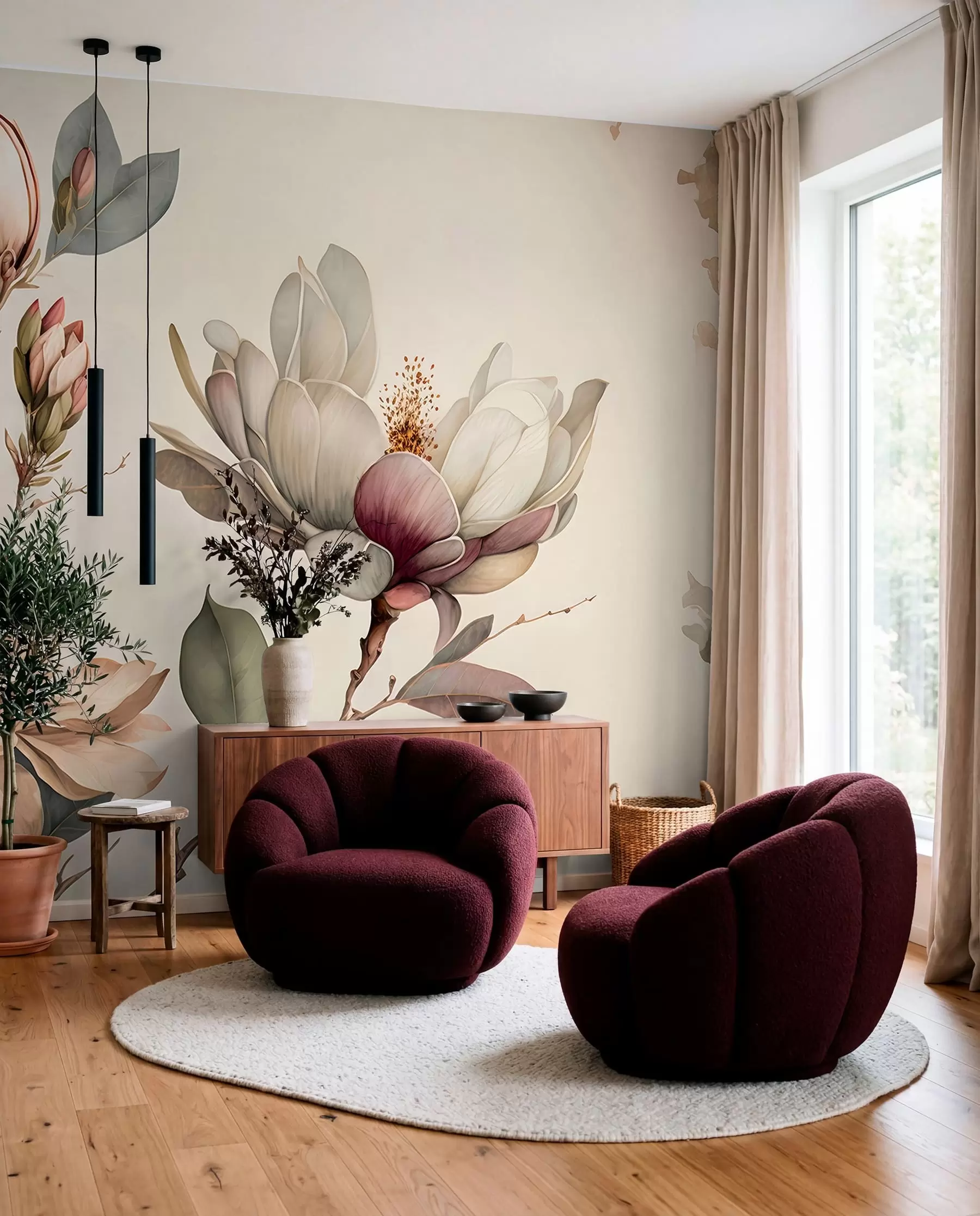 fototapet Ilustrație Magnolia u93020
