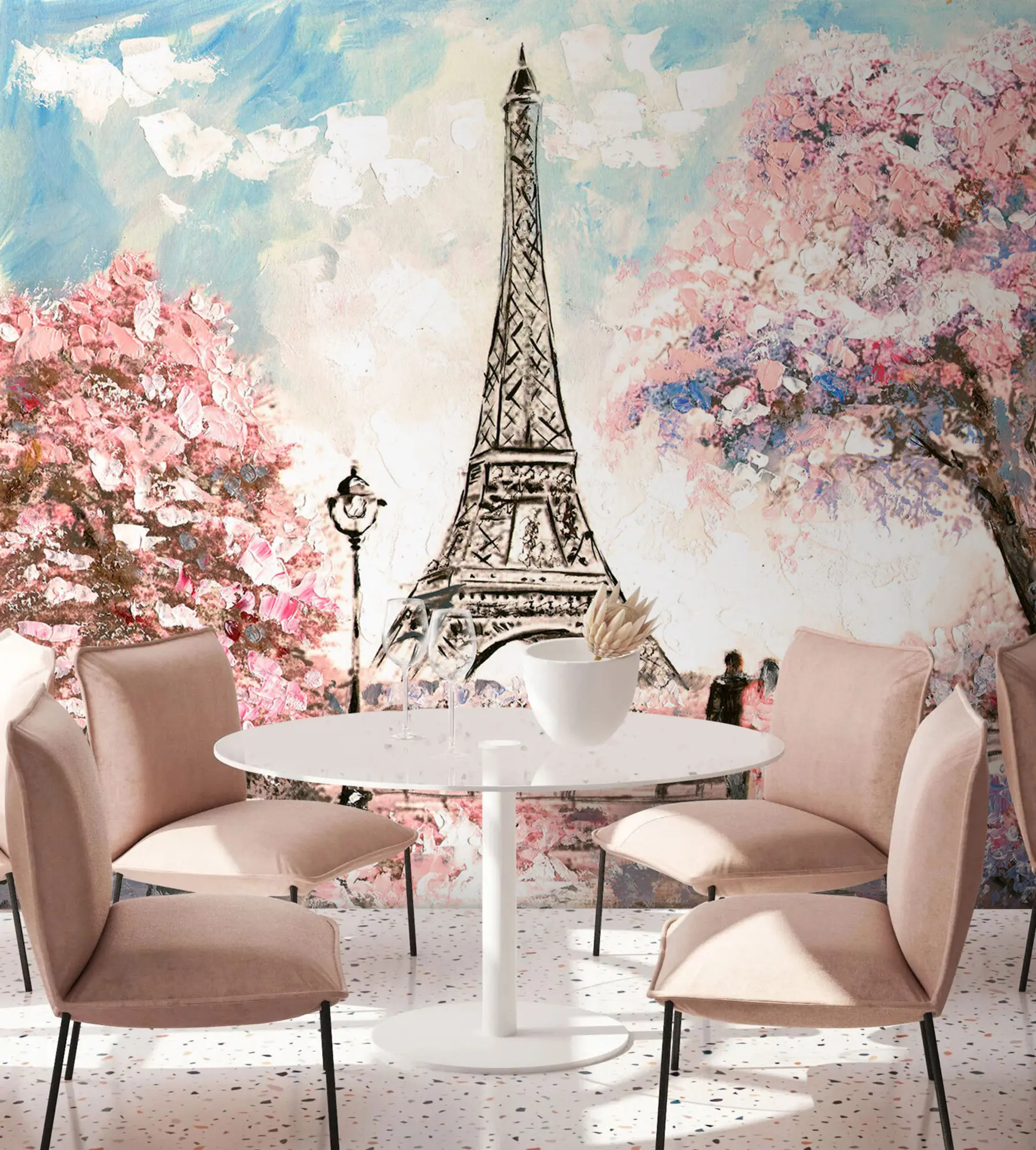 fototapet Vedere stradală a Parisului u74631