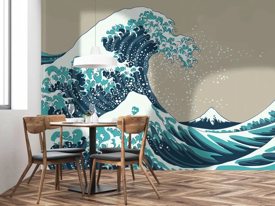 fototapet Picturi murale în stil japonez, picturi murale în stil asiatic u74617