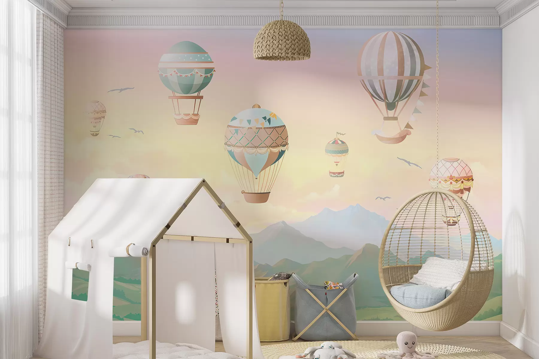 fototapet O vale de basm cu baloane u94137