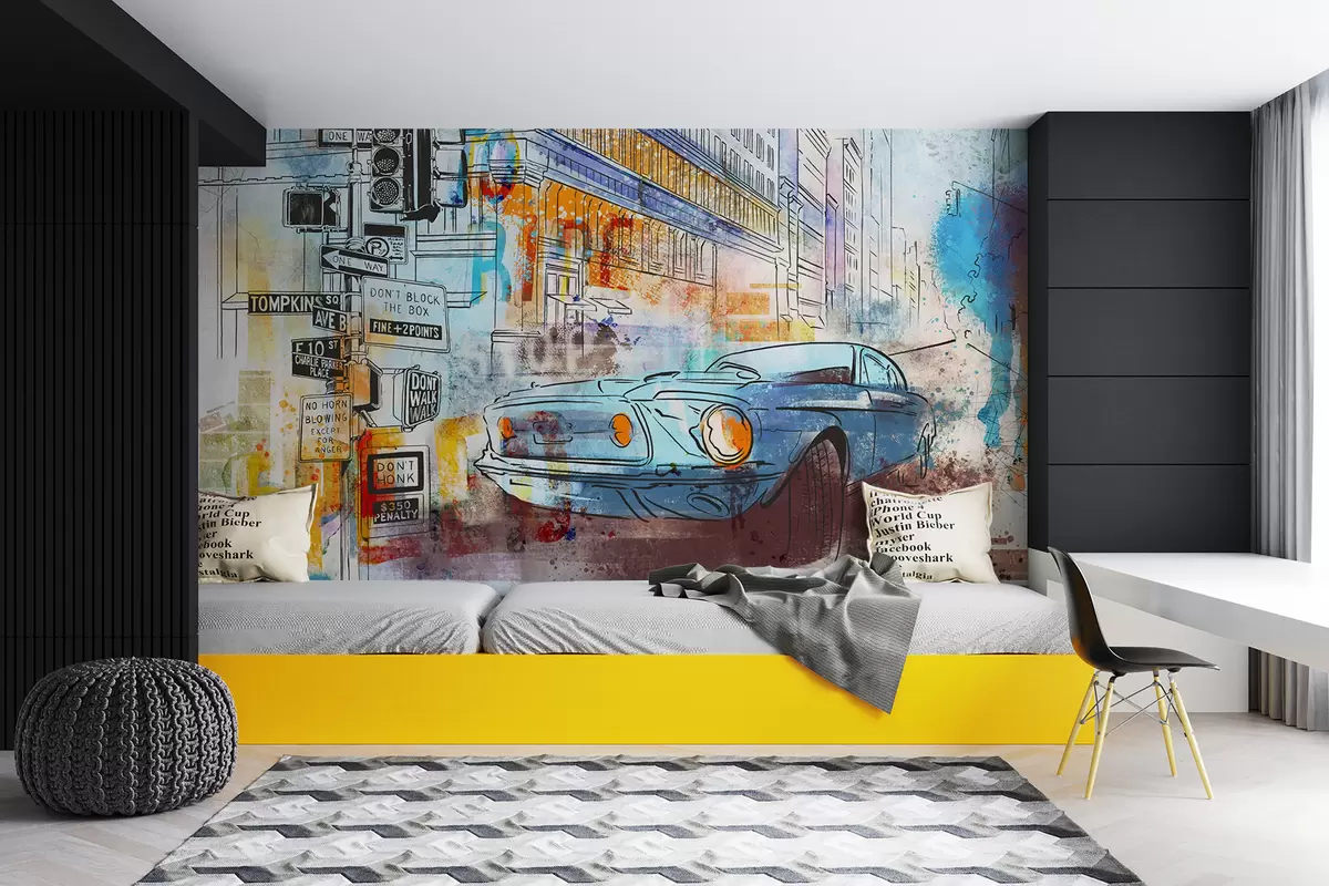 fototapet Mașină de graffiti u75814