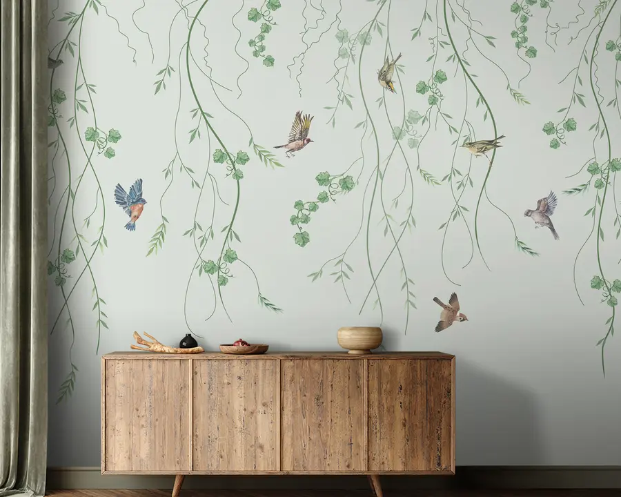 fototapet Ramuri cu păsări, Chinoiserie u94493