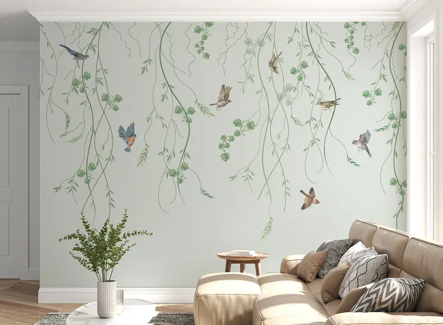 fototapet Ramuri cu păsări, Chinoiserie u94493