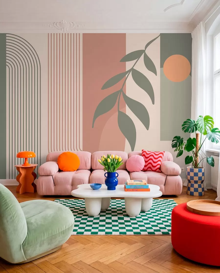 fototapet Arce și elemente decorative în stil boho u94153