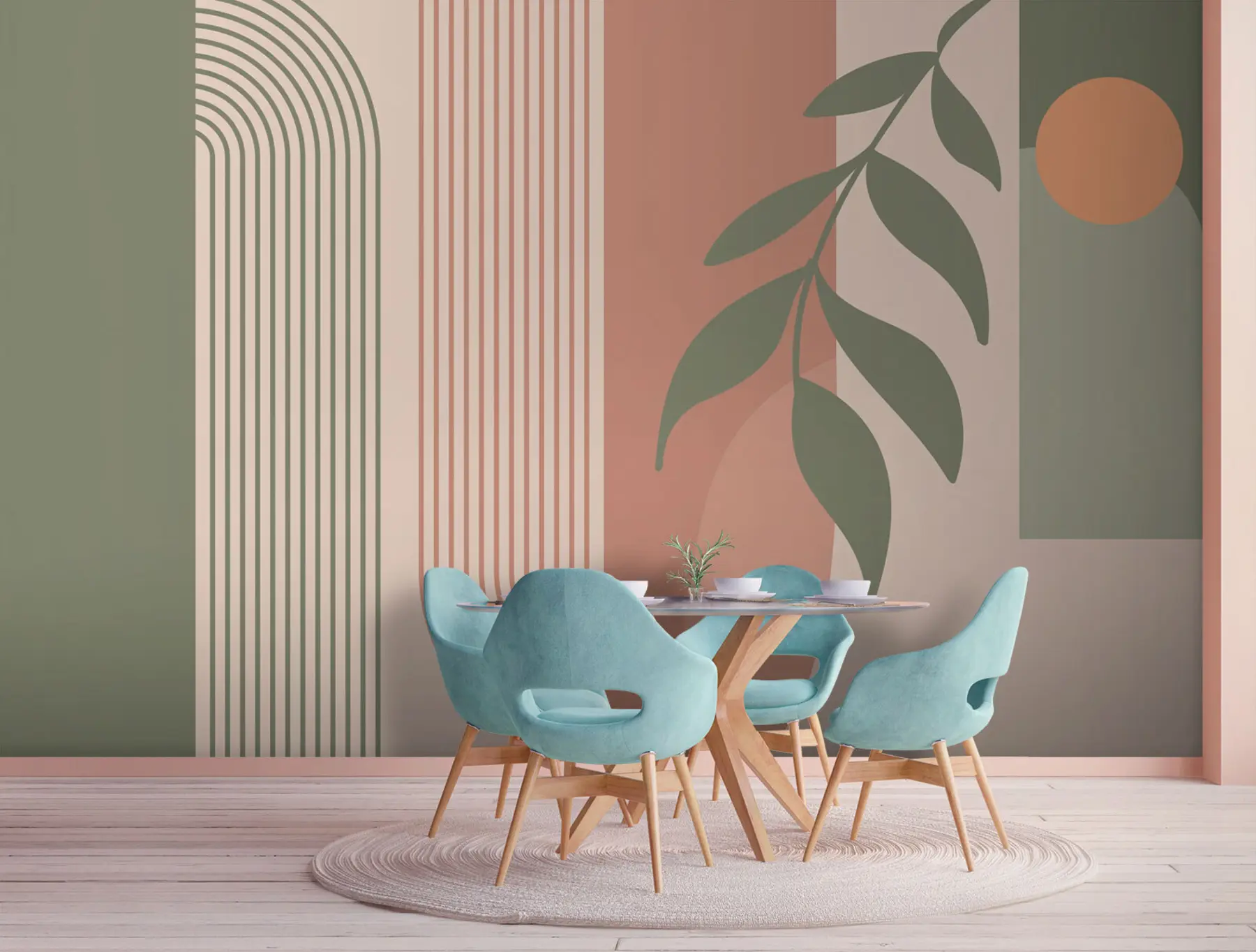 fototapet Arce și elemente decorative în stil boho u94153