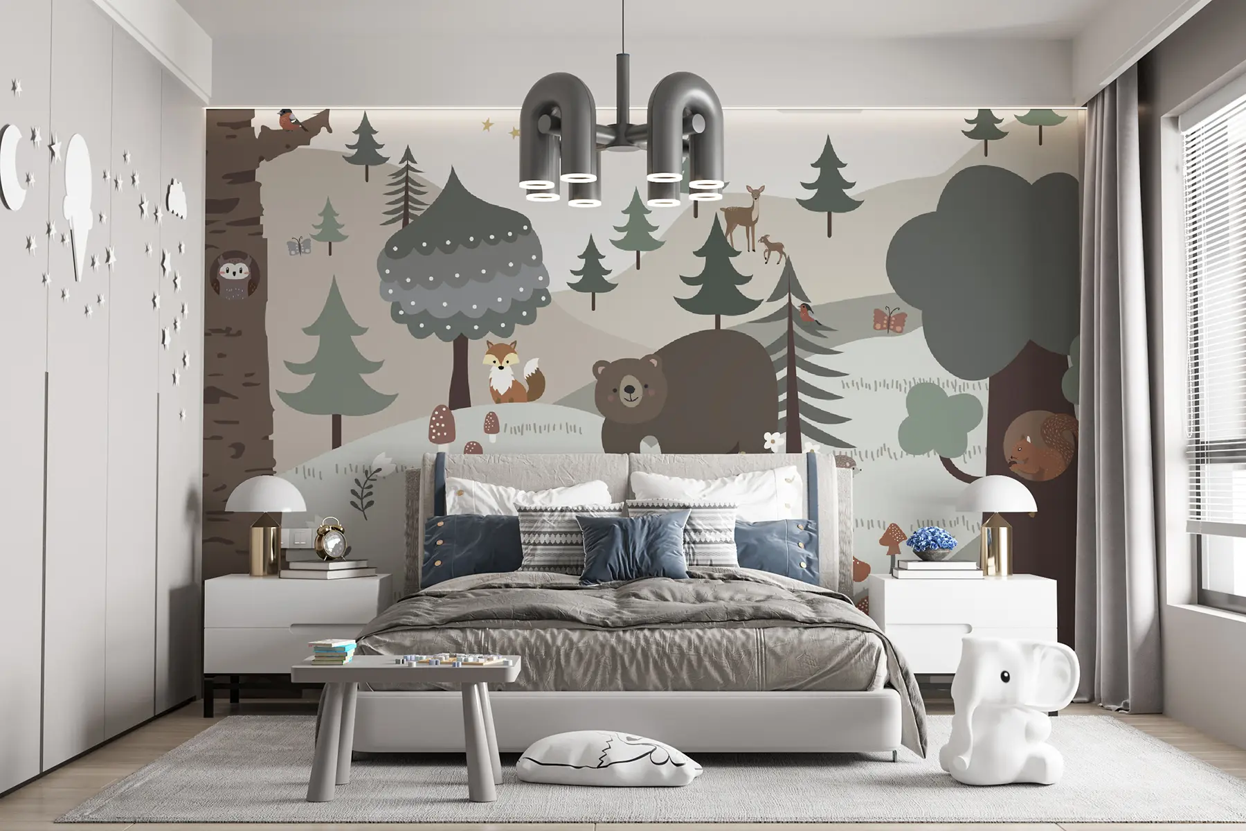 fototapet Animale în pădure u95366