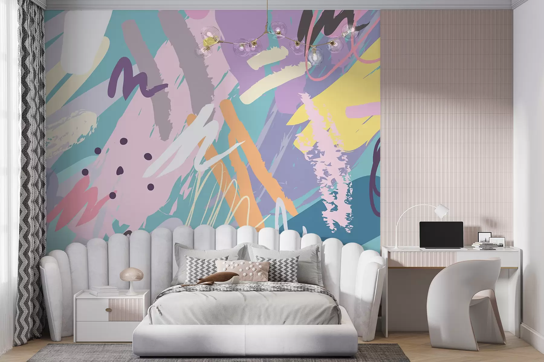 fototapet Lovituri colorate stil abstract u95237