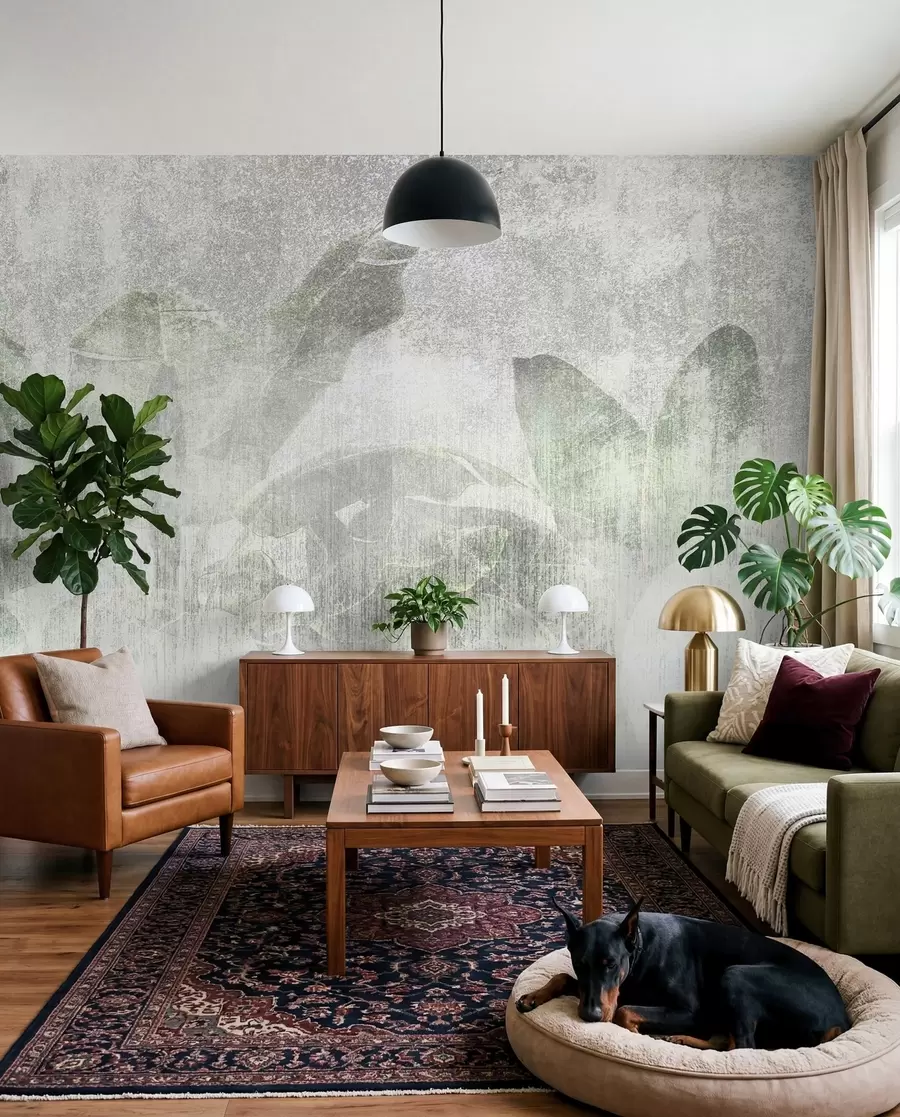 fototapet Palmieri tropicali stil loft u97030