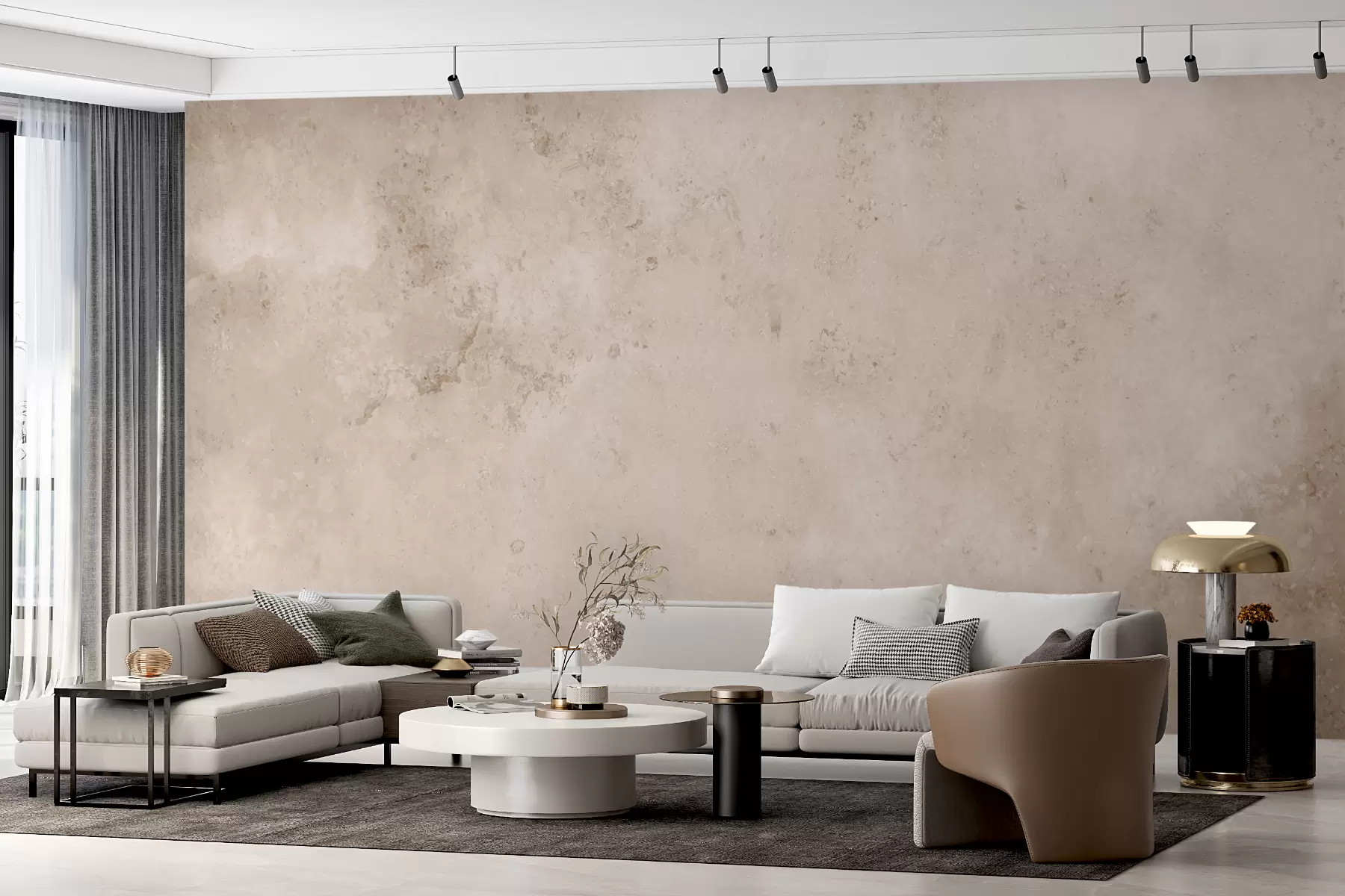 fototapet Perete din beton bej u97236