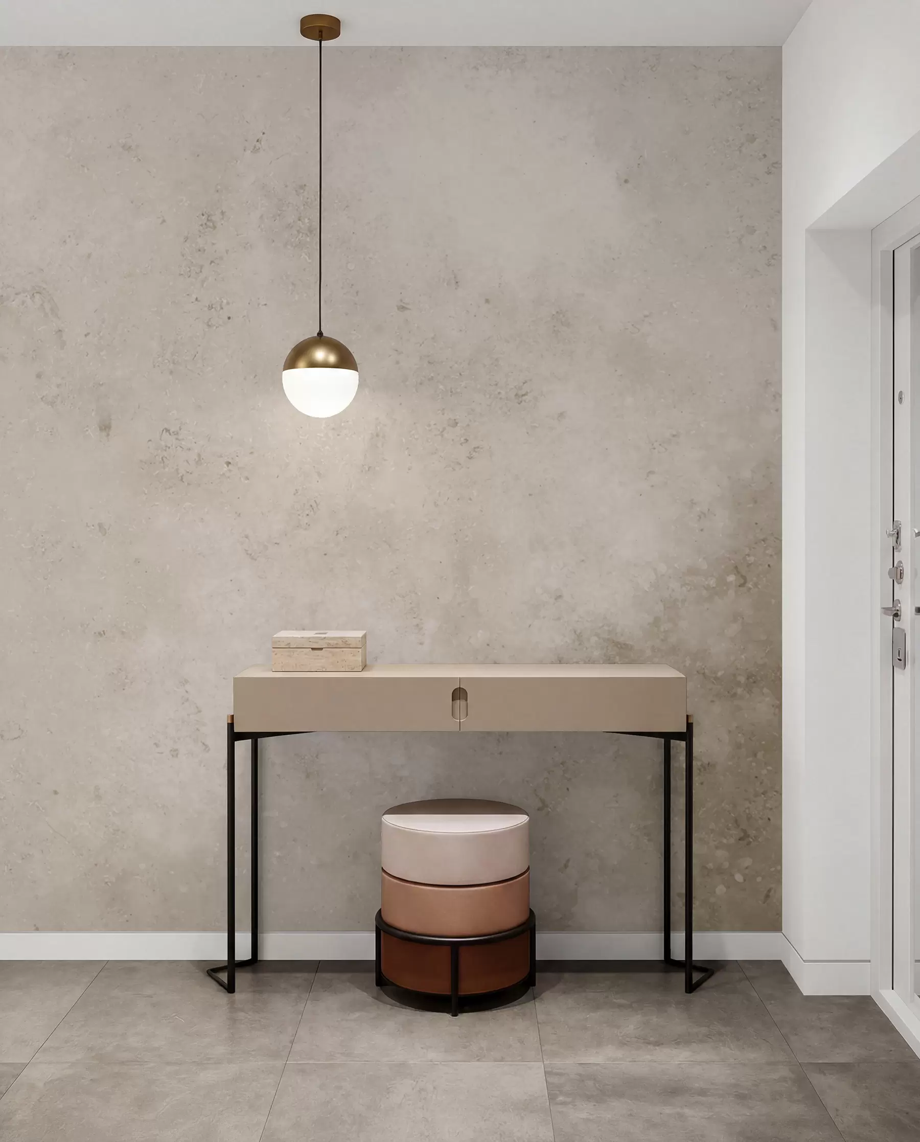 fototapet Perete din beton bej u97236