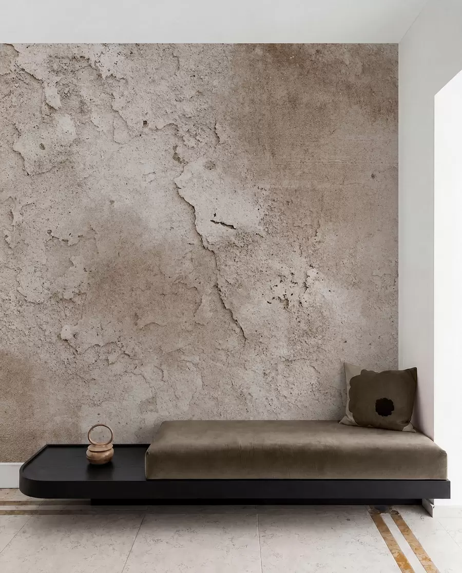 fototapet Perete din beton maro cu margini aspre u97237