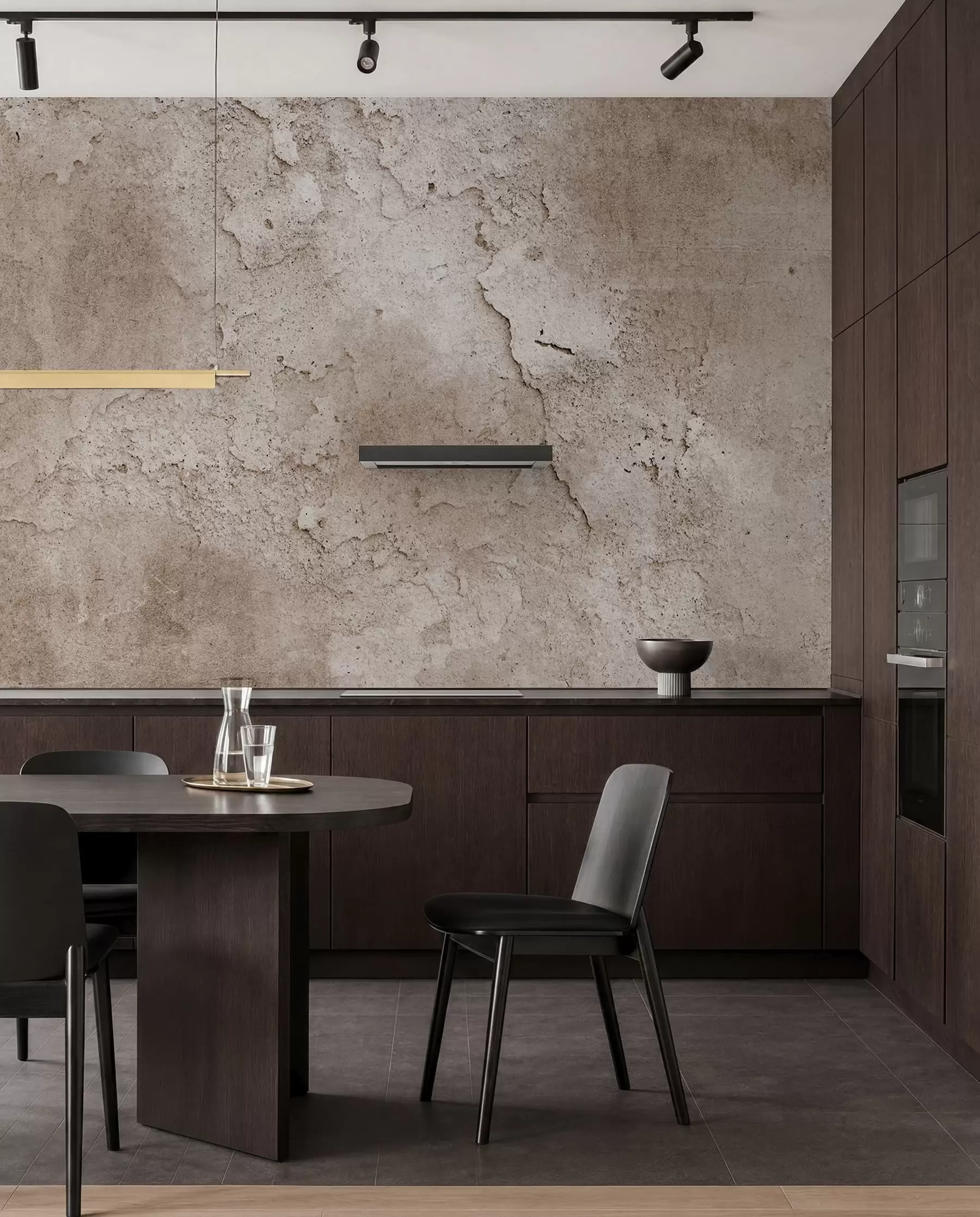 fototapet Perete din beton maro cu margini aspre u97237