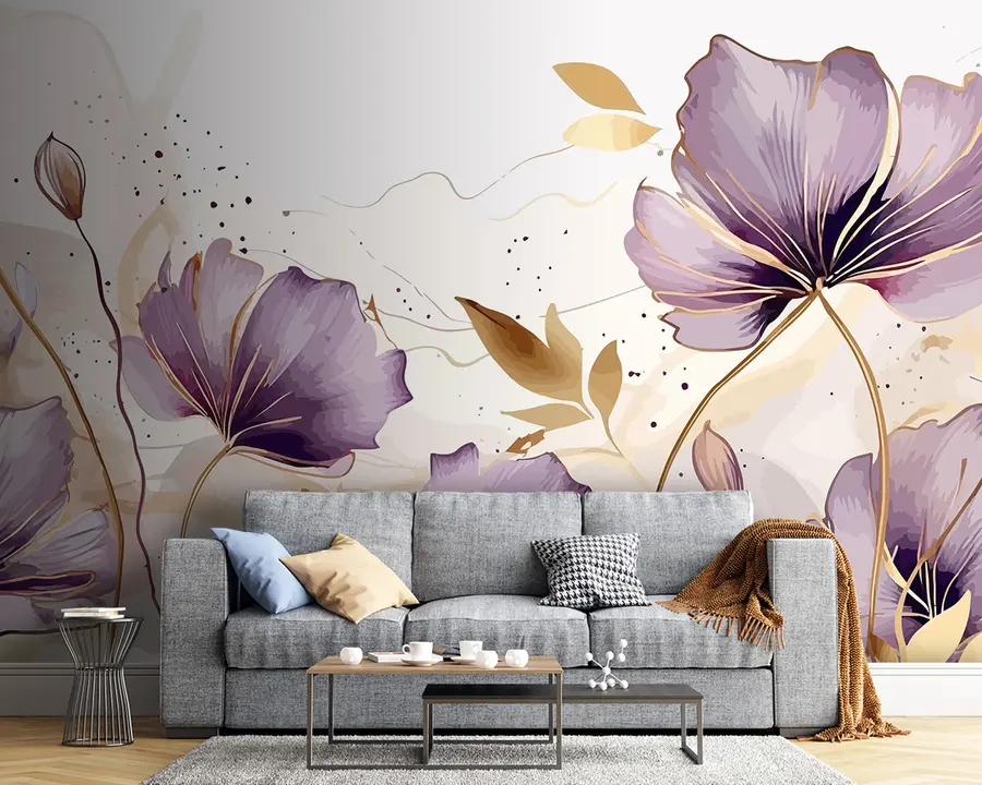 fototapet flori de liliac u96954