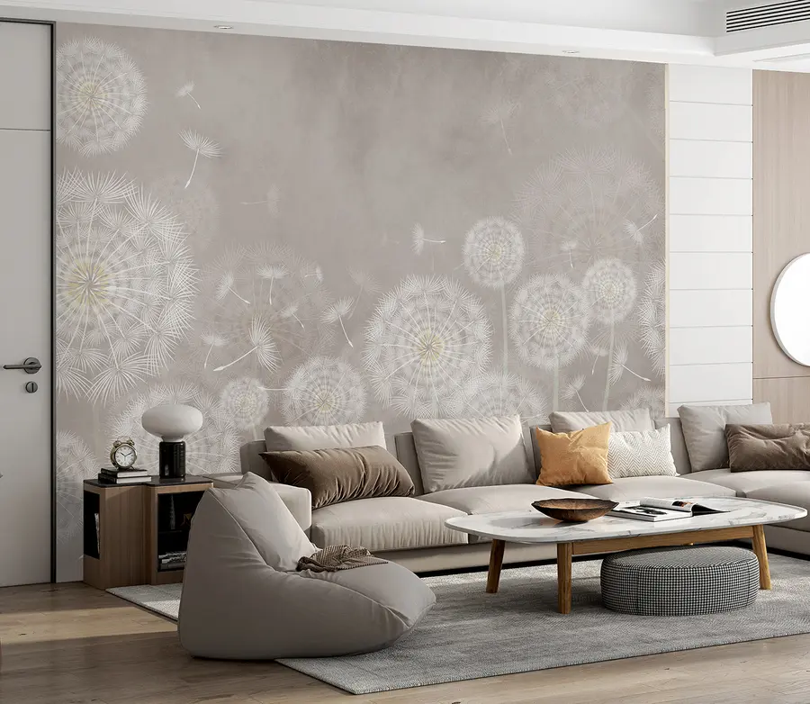 fototapet Dandelions pe fundal texturat u95374