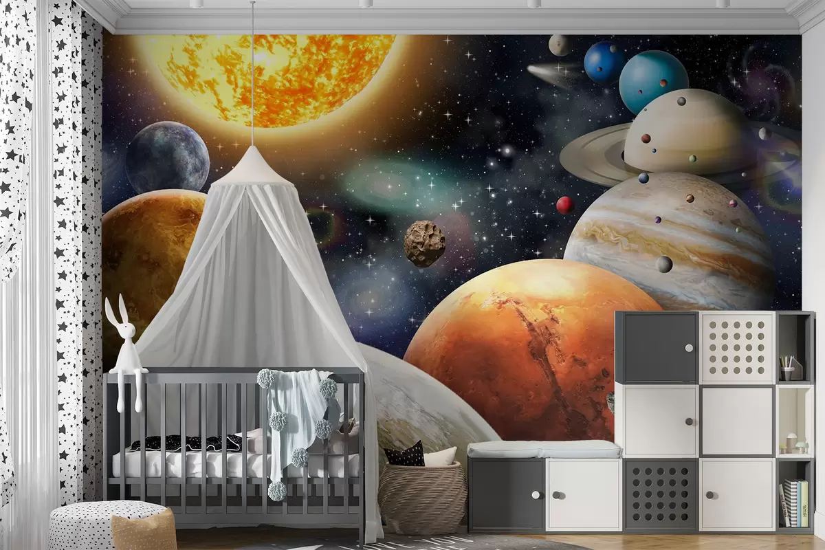 fototapet Planete colorate ale sistemului solar u97422