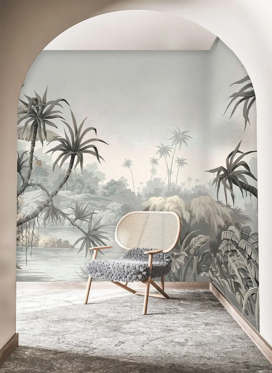 fototapet Frunze tropicale verzi u97408