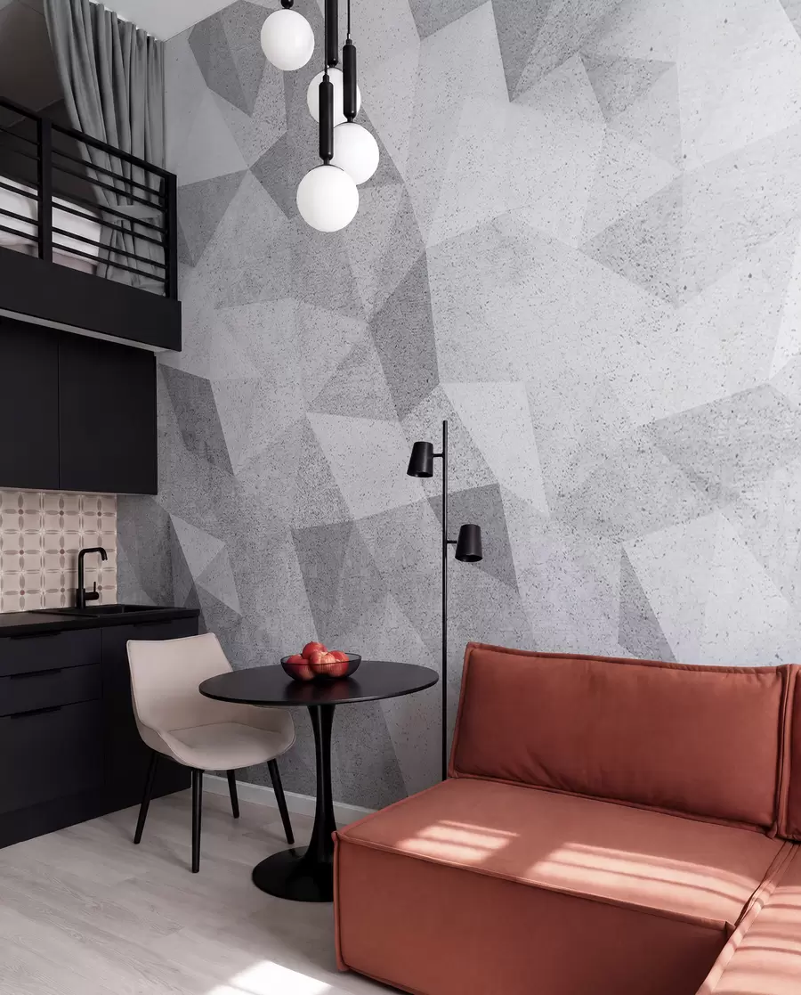 fototapet Abstract 3D poligoane grunge loft u97336