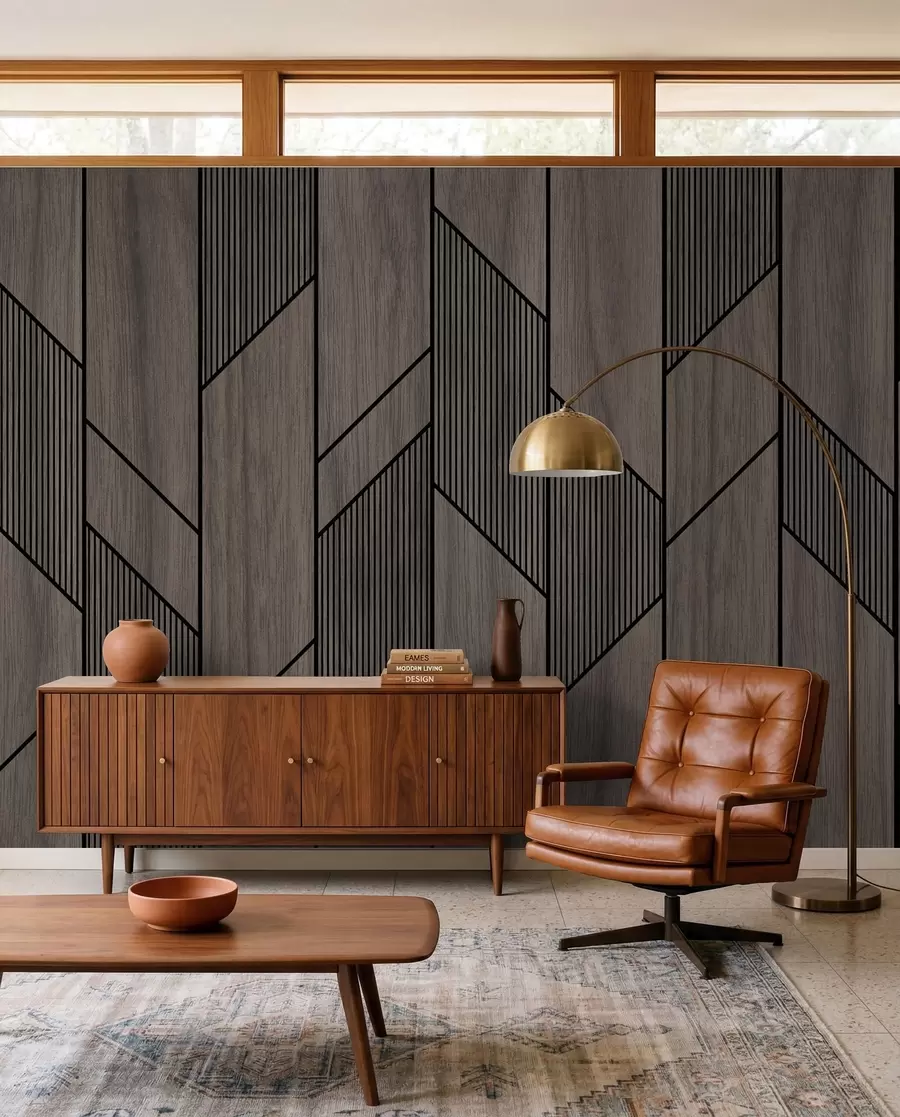 fototapet Panouri geometrice cu textură de lemn u97427