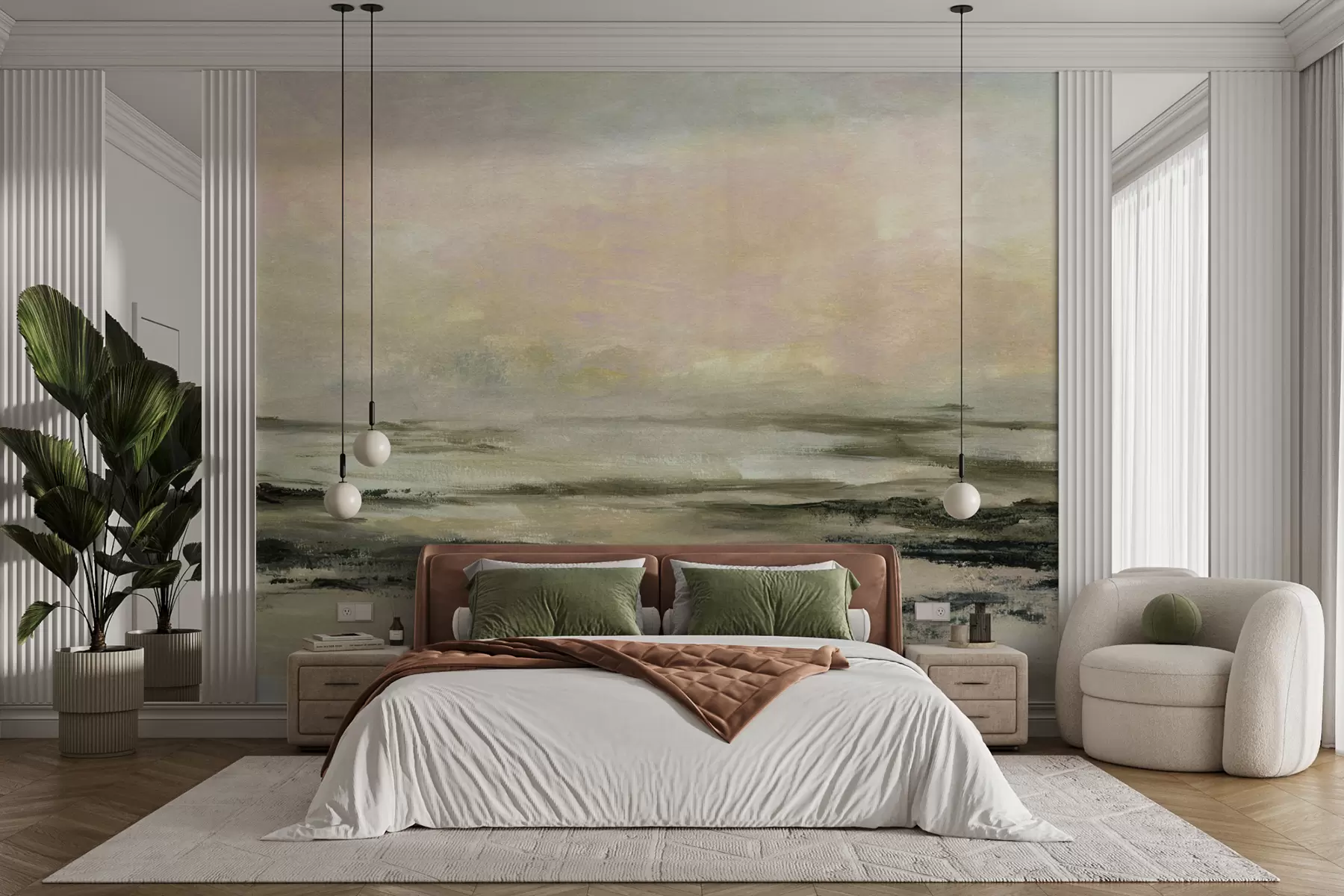 fototapet Apus de soare pe o plajă tropicală minimalism elegant și loft u97451