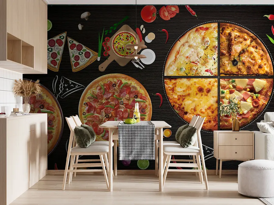 fototapet Pizza u97436