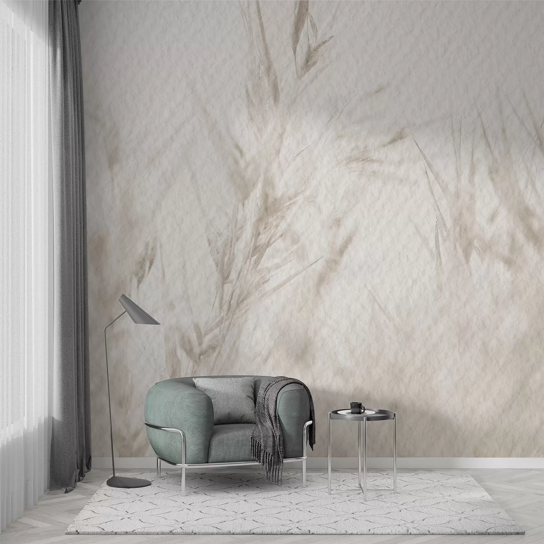 fototapet Flori uscate cu textură de hârtie vintage u98438