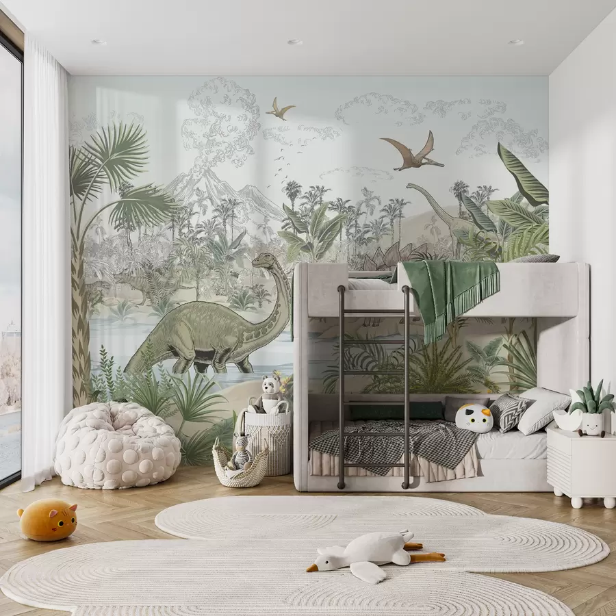 fototapet Dinozauri în pădurea tropicală u98674