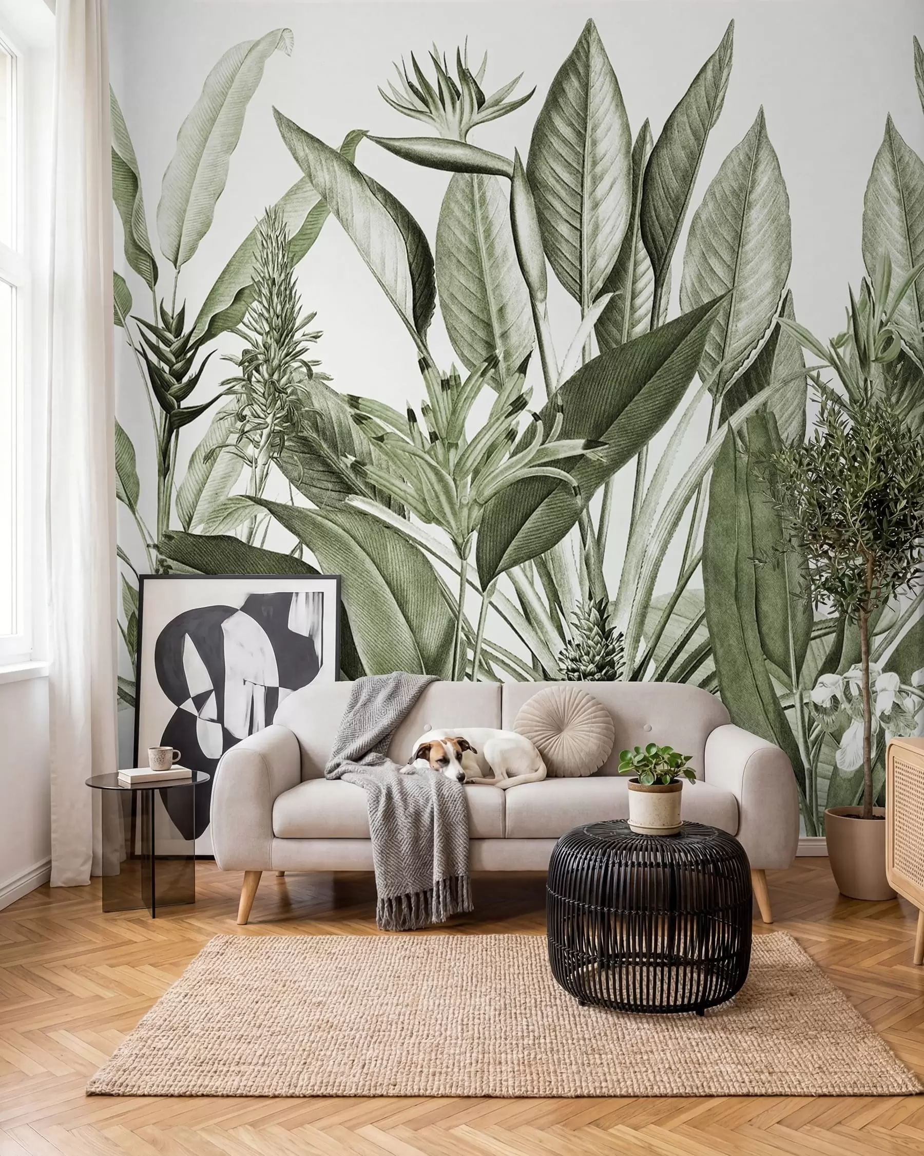 fototapet Plante tropicale junglă culoare verde u96833v2