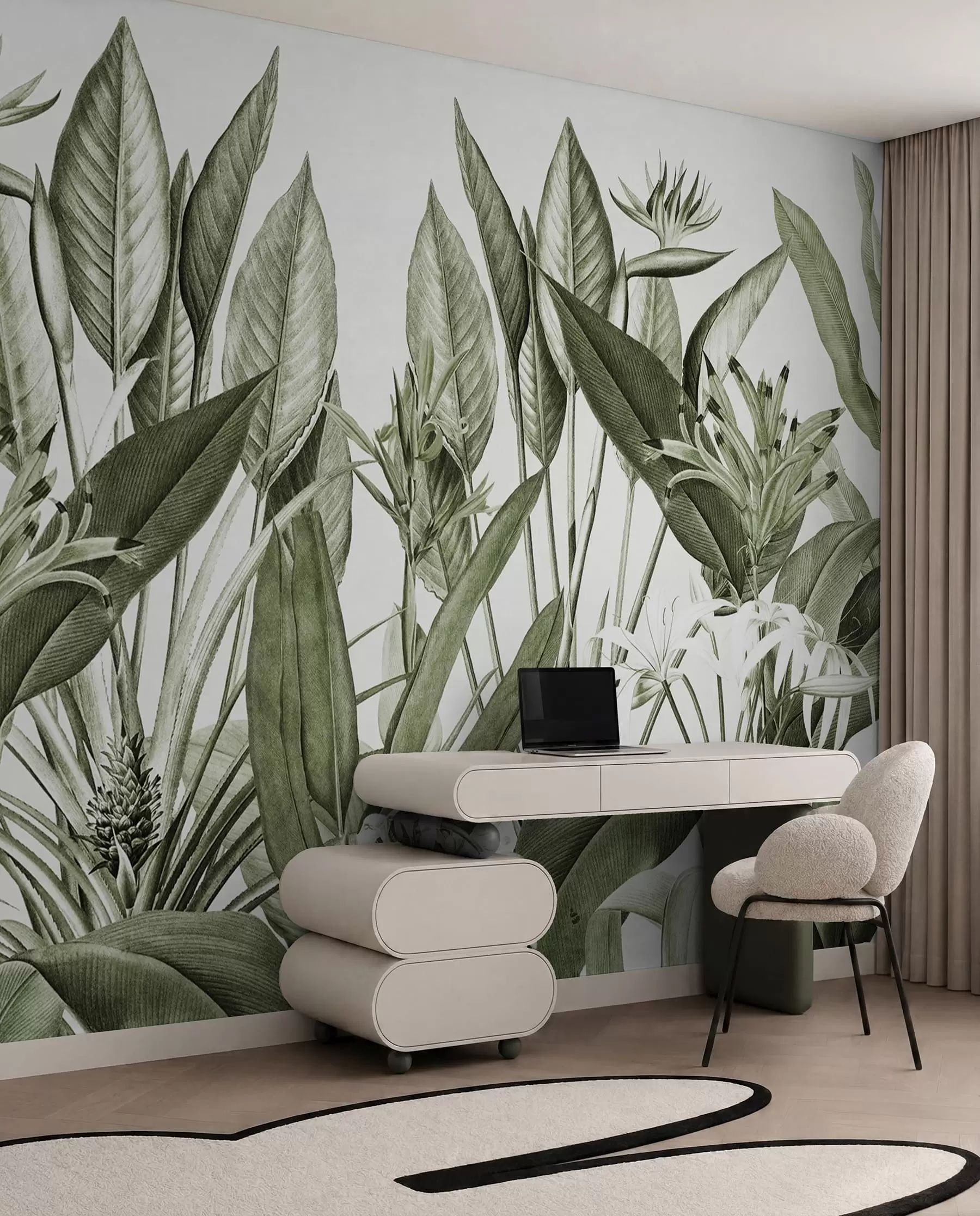 fototapet Plante tropicale junglă culoare verde u96833v2