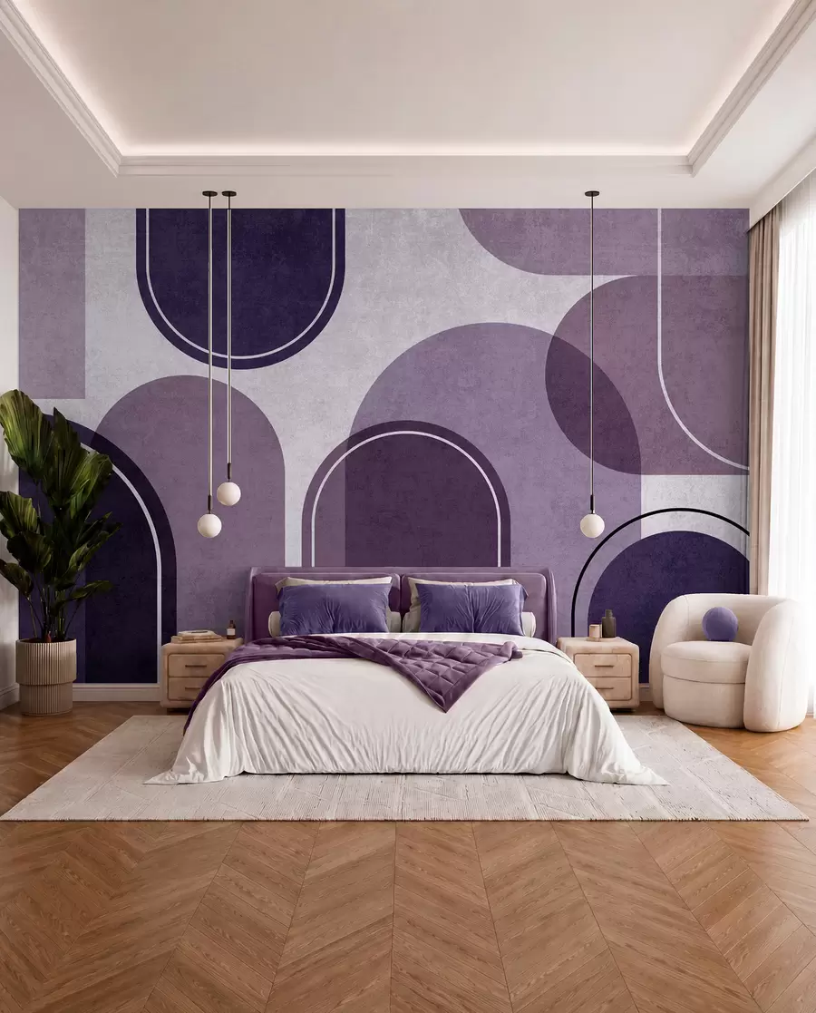 fototapet Arcuri geometrice în violet u99095v4