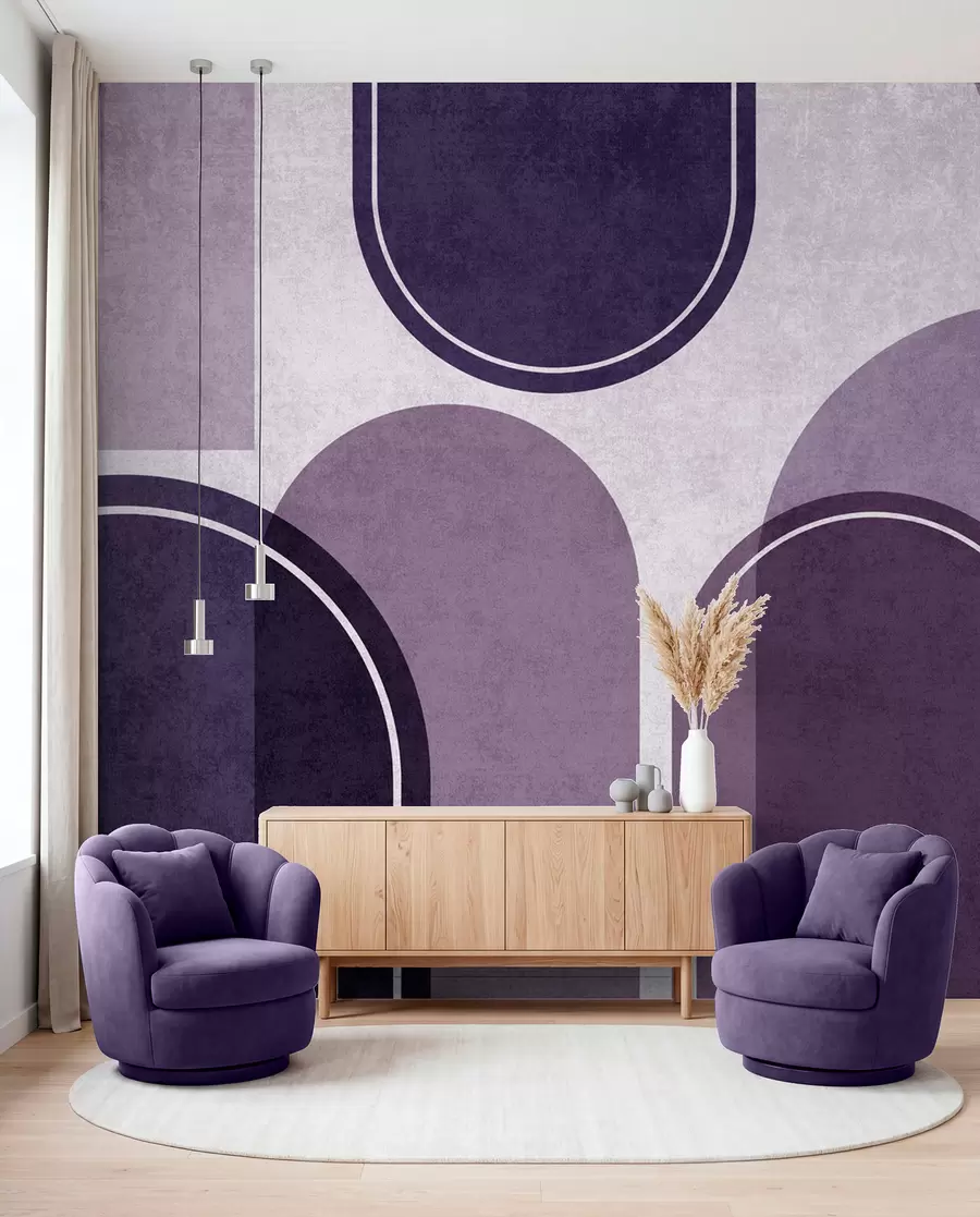fototapet Arcuri geometrice în violet u99095v4