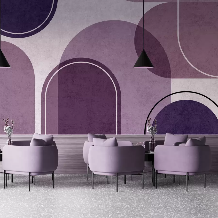 fototapet Arcuri geometrice în violet u99095v4