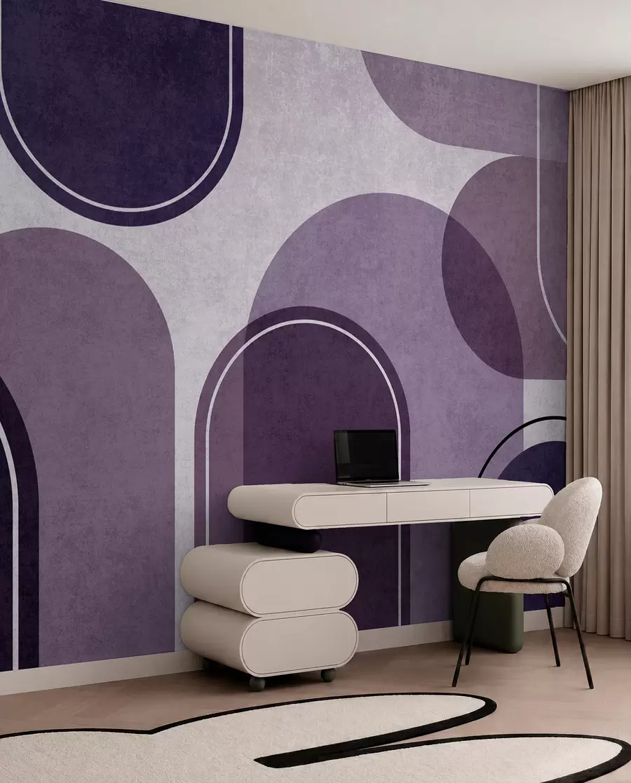 fototapet Arcuri geometrice în violet u99095v4